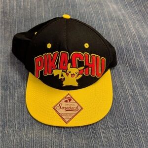 Pikachu Black & Yellow Snapback Hat
